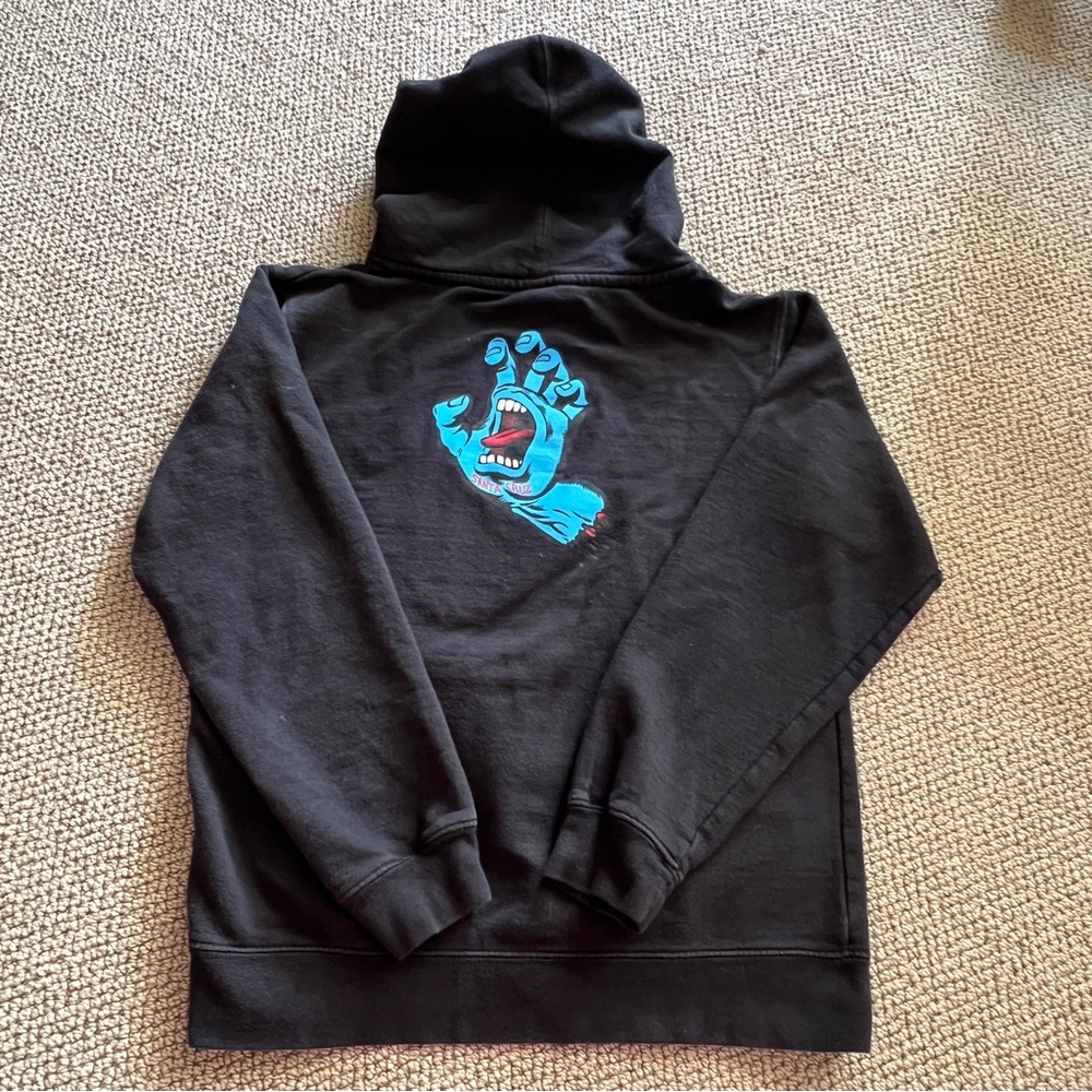 Santa Cruz Skateboards Black Hoodie-youth medium